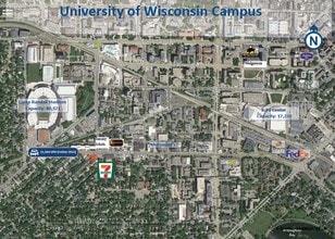 1401 Regent St, Madison, WI - Aerial  map view