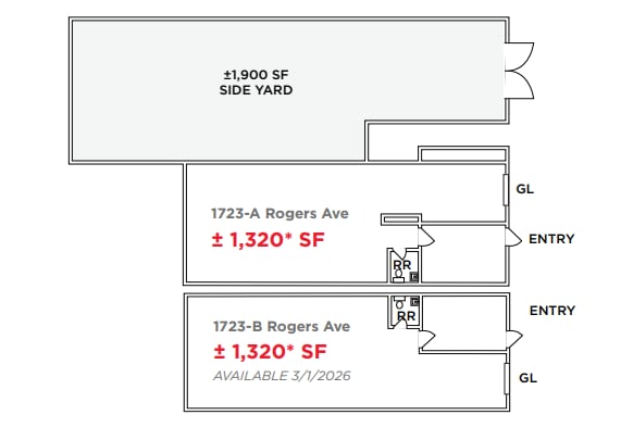 1721-1725 Rogers Ave, San Jose, CA for lease Floor Plan- Image 1 of 1