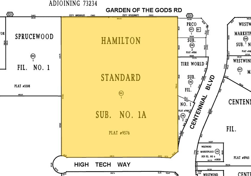 1357 Garden of the Gods Rd, Colorado Springs, CO for lease - Plat Map - Image 2 of 7