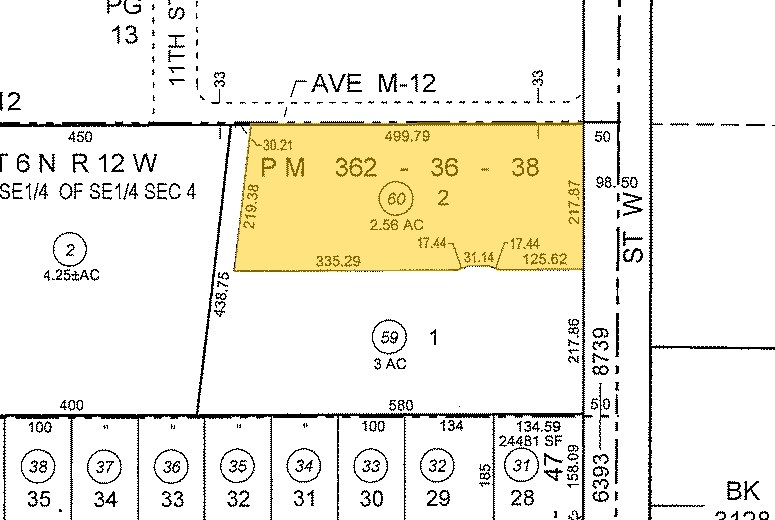 10th St W, Palmdale, CA à vendre - Plan cadastral - Image 3 de 3