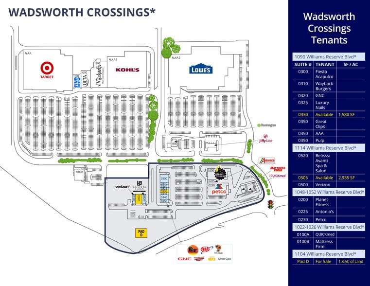 1104 Williams Reserve, Wadsworth, OH for sale - Site Plan - Image 2 of 2