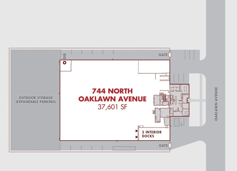 744 N Oaklawn Ave, Elmhurst, IL for lease - Site Plan - Image 3 of 3