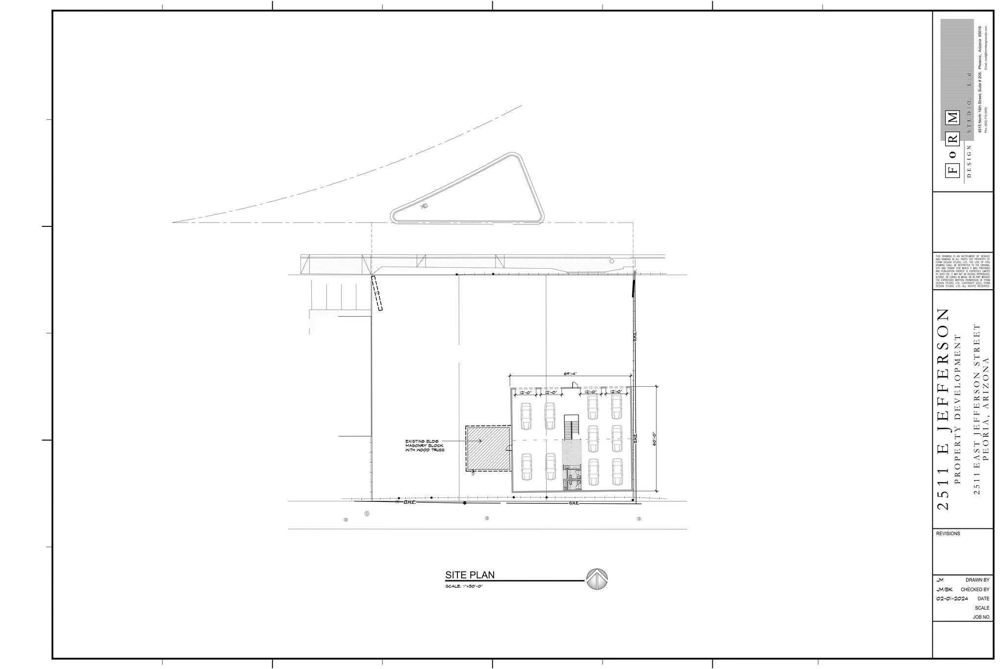 2511 E Jefferson St, Phoenix, AZ à louer Plan de site- Image 1 de 1