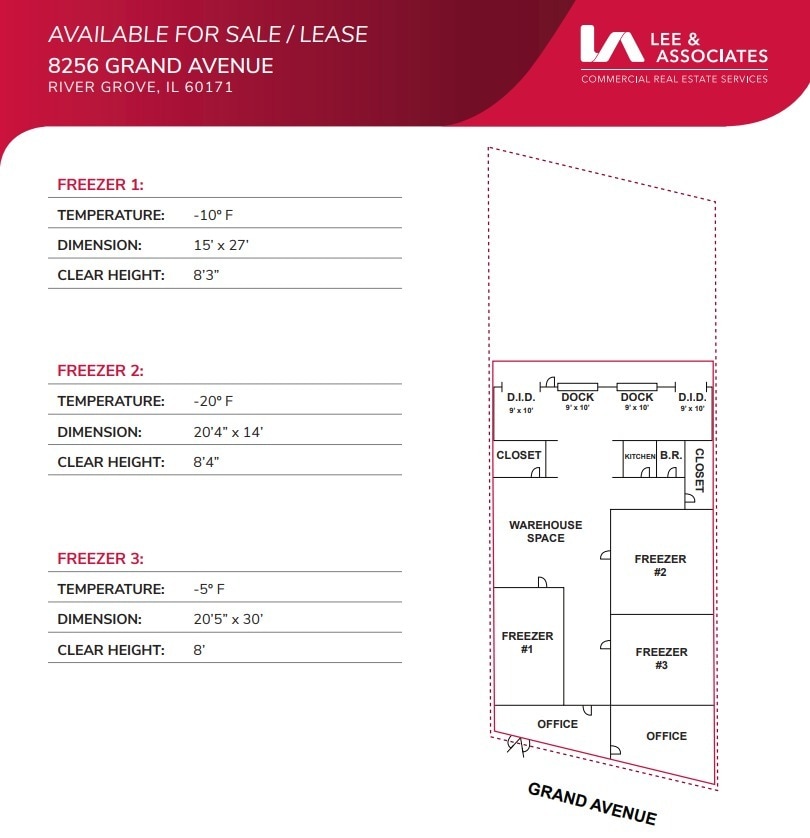 8256 W Grand Ave, River Grove, IL à vendre Plan d’étage- Image 1 de 1