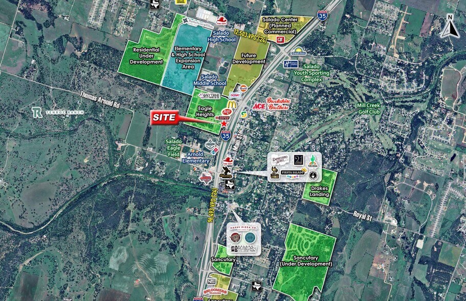 701 W Village Rd, Salado, TX à vendre - Aérien - Image 2 de 3