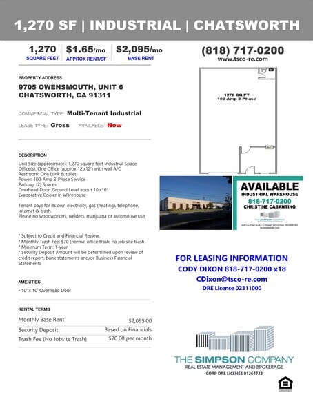 9705 Owensmouth Ave, Chatsworth, CA for lease - Building Photo - Image 3 of 3