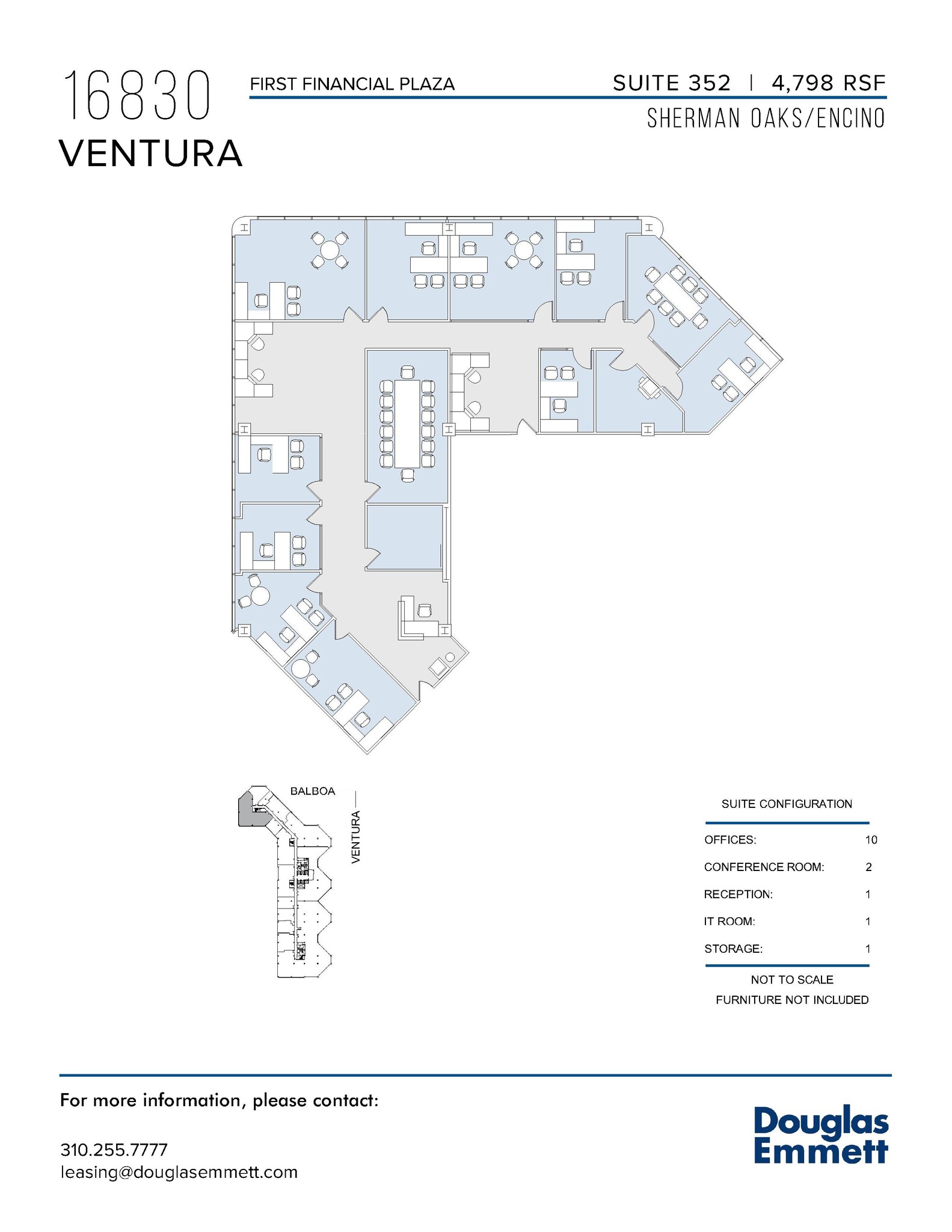 16830 Ventura Blvd, Encino, CA à louer Plan d  tage- Image 1 de 1