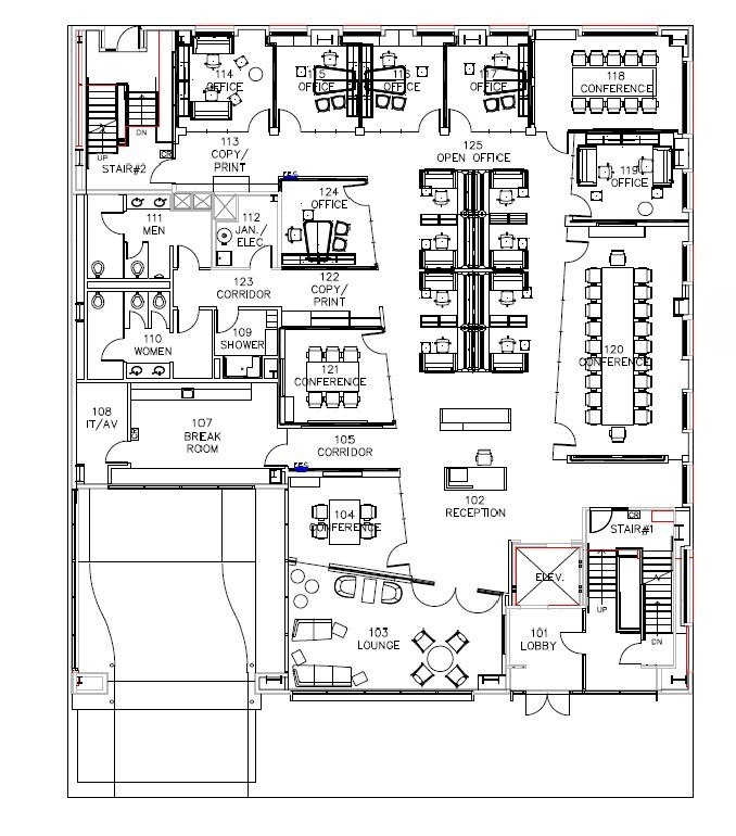537 Hamilton Ave, Palo Alto, CA for lease Floor Plan- Image 1 of 1