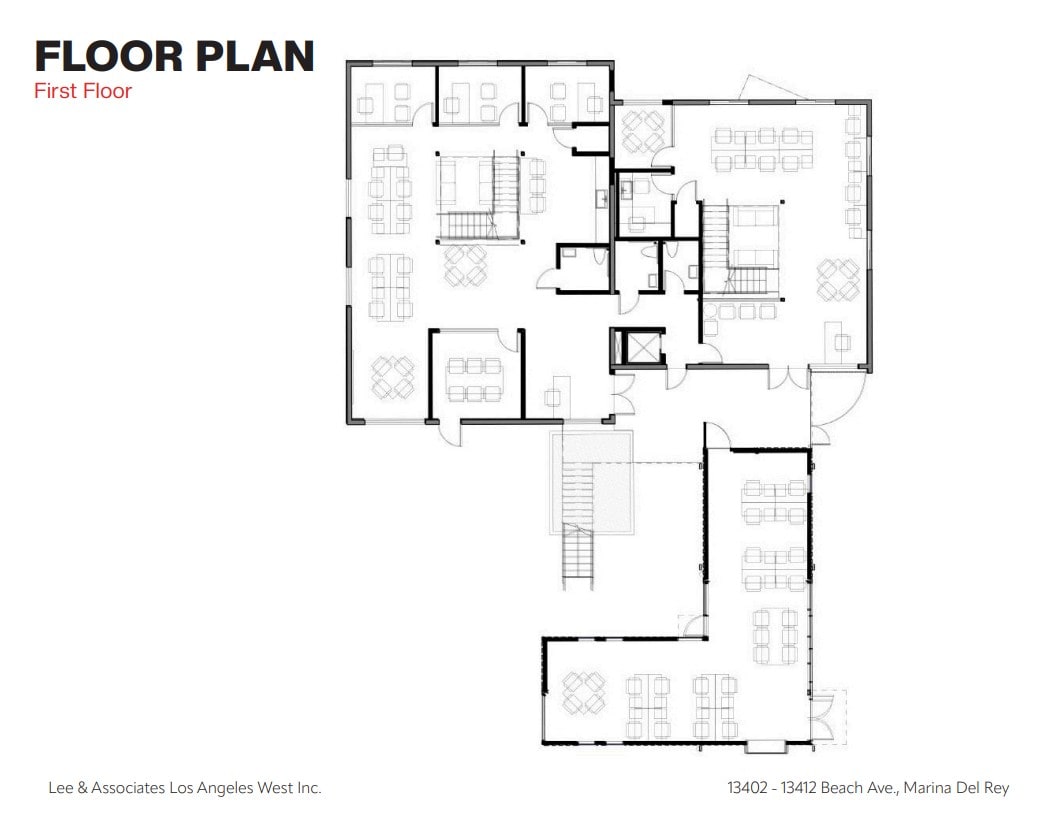 13402-13412 Beach Ave, Marina Del Rey, CA à louer Plan d’étage- Image 1 de 3