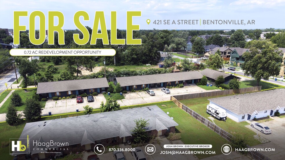 421 SE A St, Bentonville, AR à vendre - Aérien - Image 1 de 7