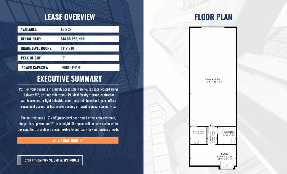5764-5766 N Thompson St, Springdale, AR for lease - Floor Plan - Image 3 of 10