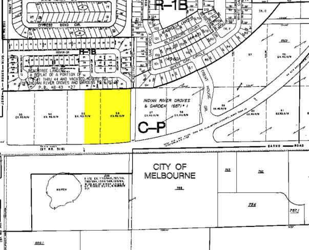 4400 W Eau Gallie Blvd, Melbourne, FL for sale - Plat Map - Image 3 of 4