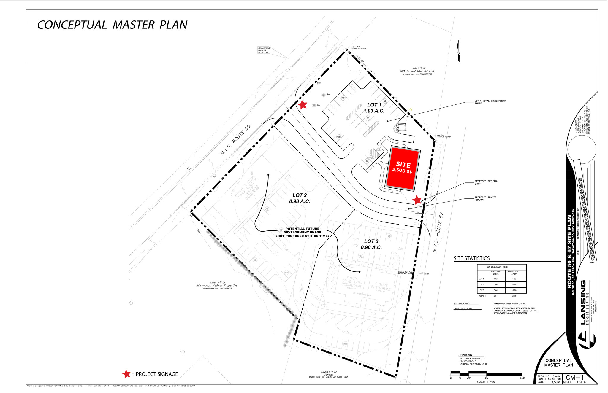 975 State Route 67, Ballston Spa, NY à louer Plan de site- Image 1 de 2