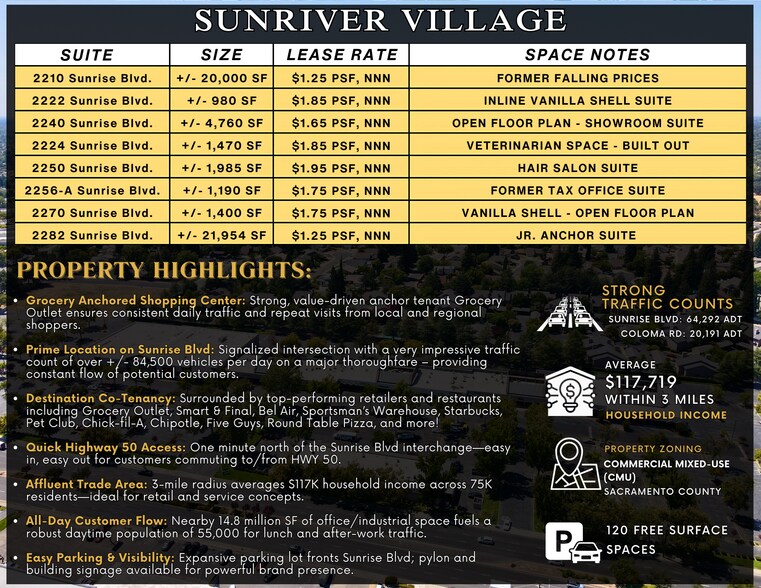 2246-2286 Sunrise Blvd, Gold River, CA à louer - Photo du bâtiment - Image 2 de 13