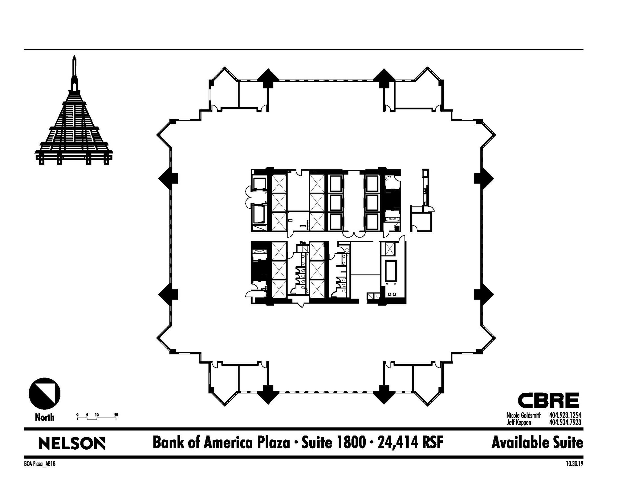 600 Peachtree St NE, Atlanta, GA à louer Plan d  tage- Image 1 de 1