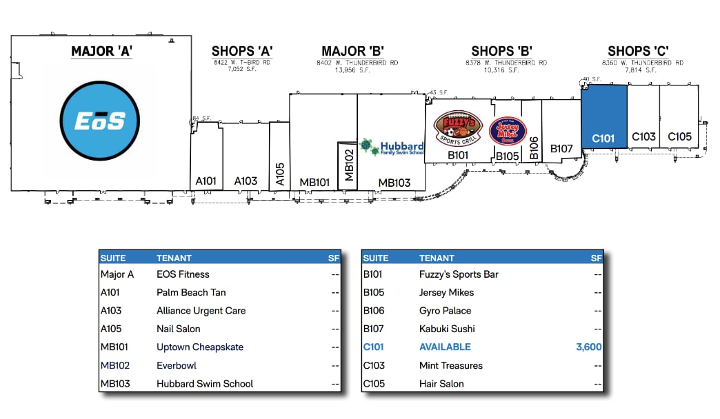 8360-8440 W Thunderbird Rd, Peoria, AZ for lease Floor Plan- Image 1 of 1