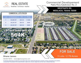 Plus de détails pour 1805 N. Westgate Drive, Weslaco, TX - Terrain à vendre