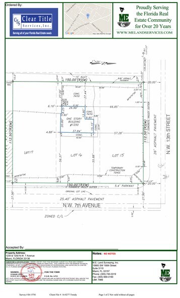 1250 NW 7th Ave, Miami, FL à vendre - Plan de site - Image 2 de 5