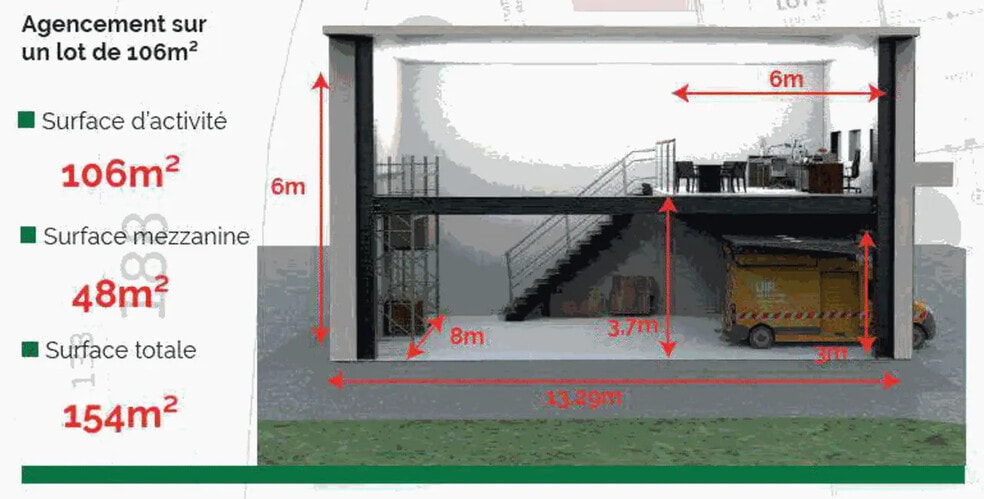 Flex dans Mions à louer - Plan d’étage - Image 2 de 2