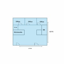 5485-5495 Carlson Dr, Sacramento, CA à louer Plan d’étage- Image 2 de 2