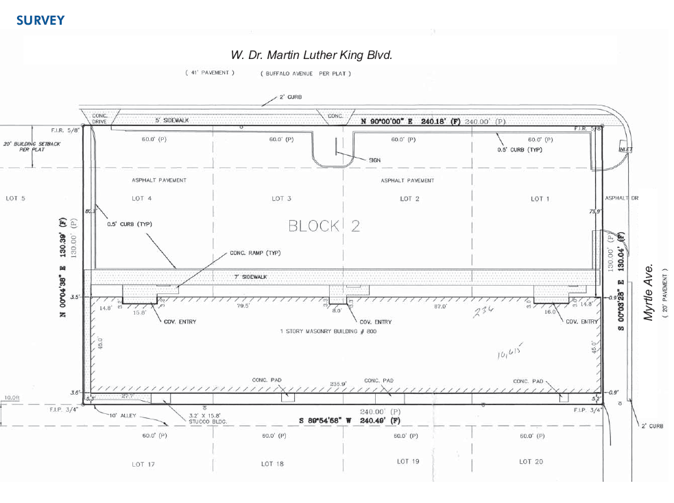 800 W Martin Luther King Blvd, Tampa, FL à vendre Plan de site- Image 1 de 1