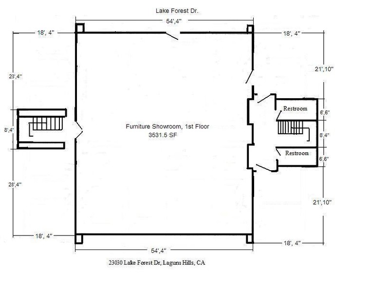 23030 Lake Forest Dr, Laguna Hills, CA à vendre - Plan d’étage - Image 1 de 1