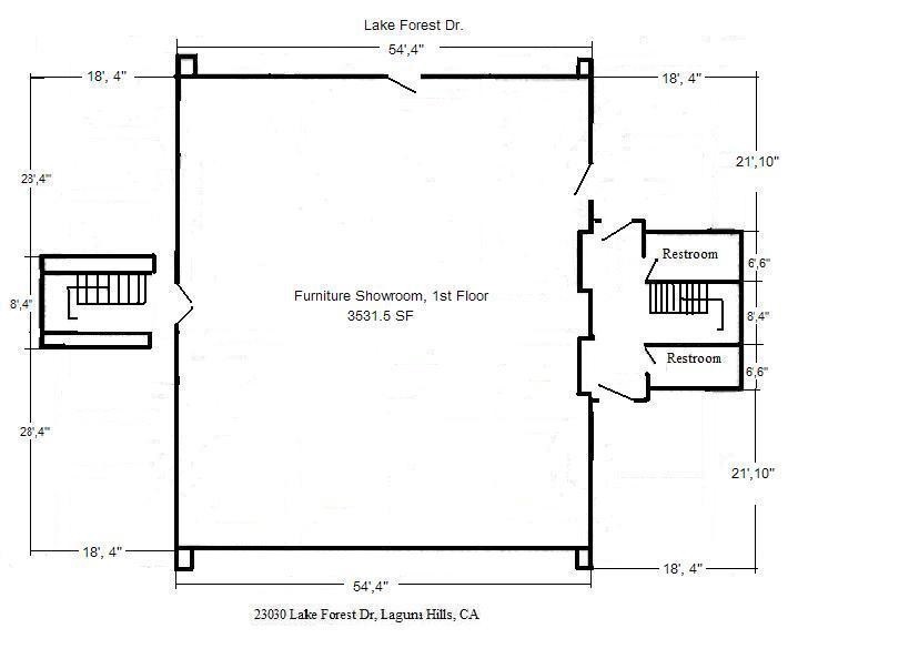 23030 Lake Forest Dr, Laguna Hills, CA à vendre Plan d’étage- Image 1 de 1