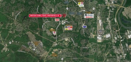 5400-5326 Cogbill Rd, Chesterfield, VA - Aérien  Vue de la carte