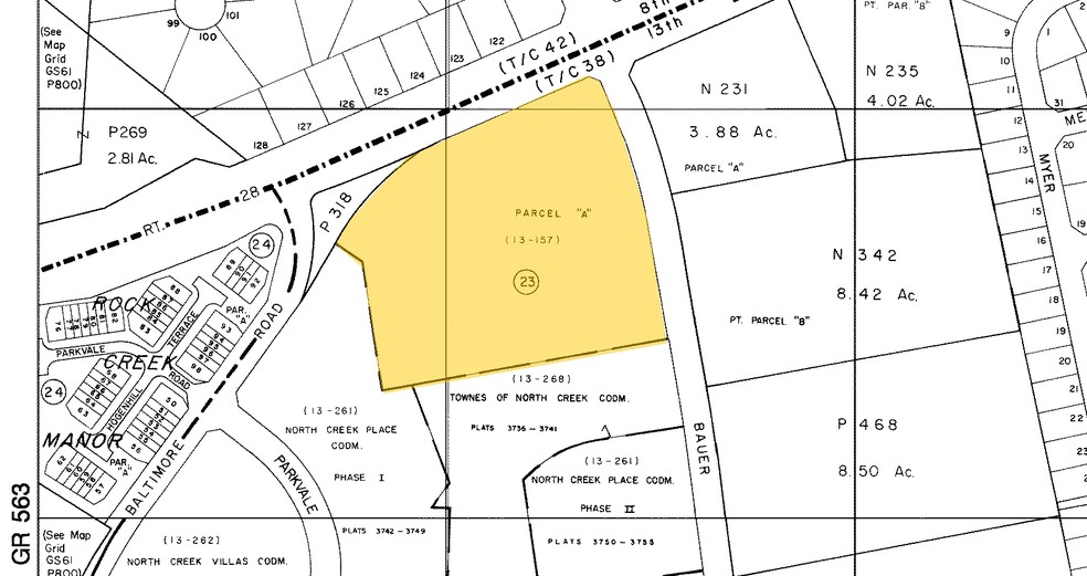 5500-5576 Norbeck Rd, Rockville, MD à louer - Plan cadastral - Image 3 de 3