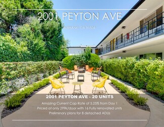 Plus de détails pour 2001 Peyton Ave, Burbank, CA - Multi-résidentiel à vendre