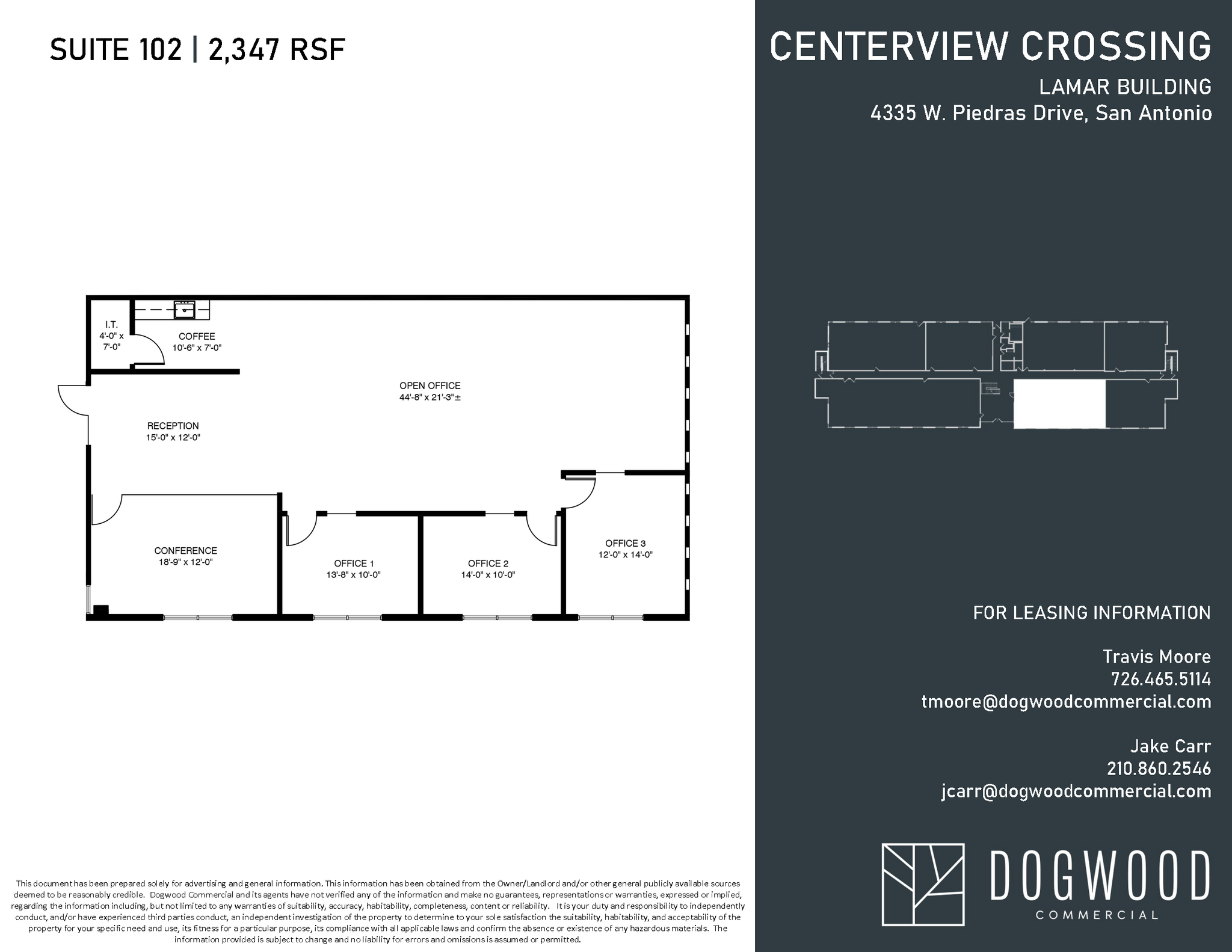 4538 Centerview Dr, San Antonio, TX à louer Plan d  tage- Image 1 de 1