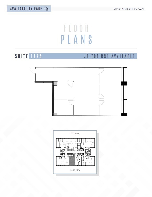 1 Kaiser Plz, Oakland, CA à louer Plan d’étage- Image 1 de 1