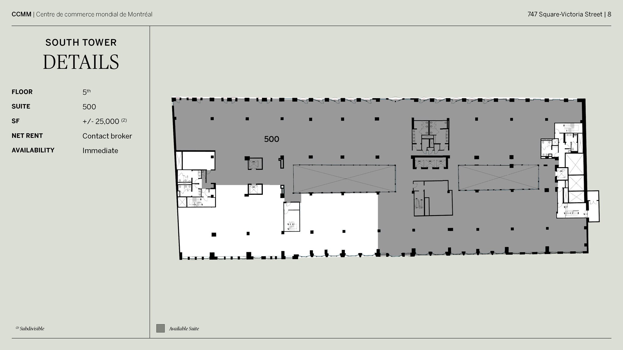 747 Rue Du Square-Victoria, Montréal, QC à louer Plan d’étage- Image 1 de 1