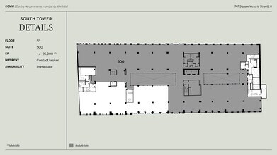 747 Rue Du Square-Victoria, Montréal, QC à louer Plan d’étage- Image 1 de 1