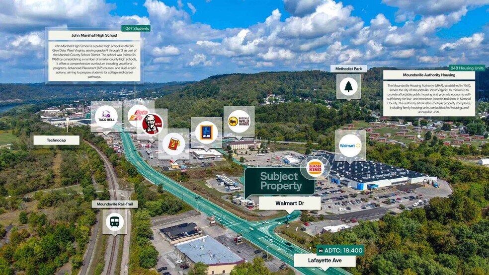 5 Walmart Dr, Moundsville, WV à vendre - Aérien - Image 2 de 2