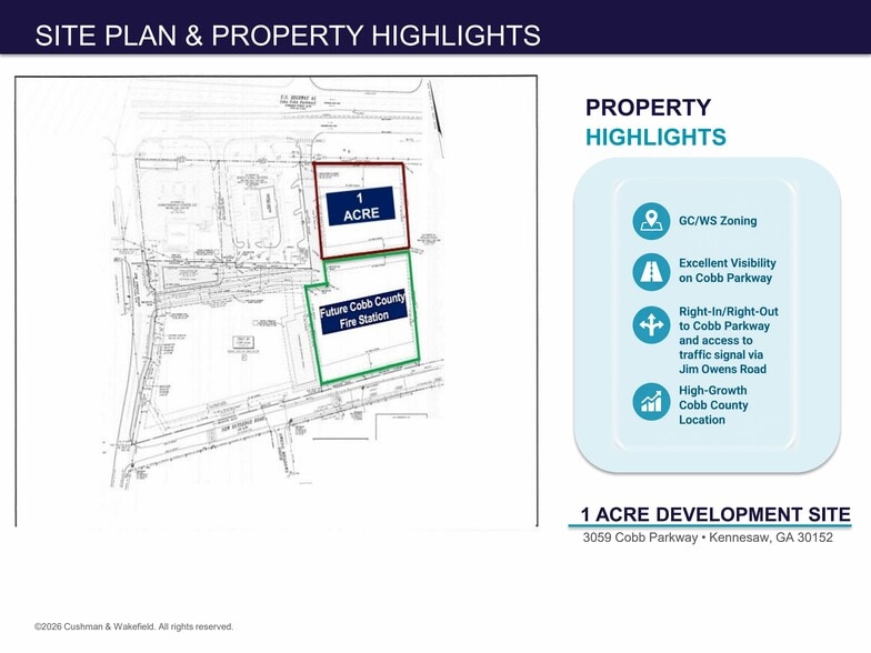 3059 Cobb Pky NW, Kennesaw, GA à vendre - Plan de site - Image 2 de 2