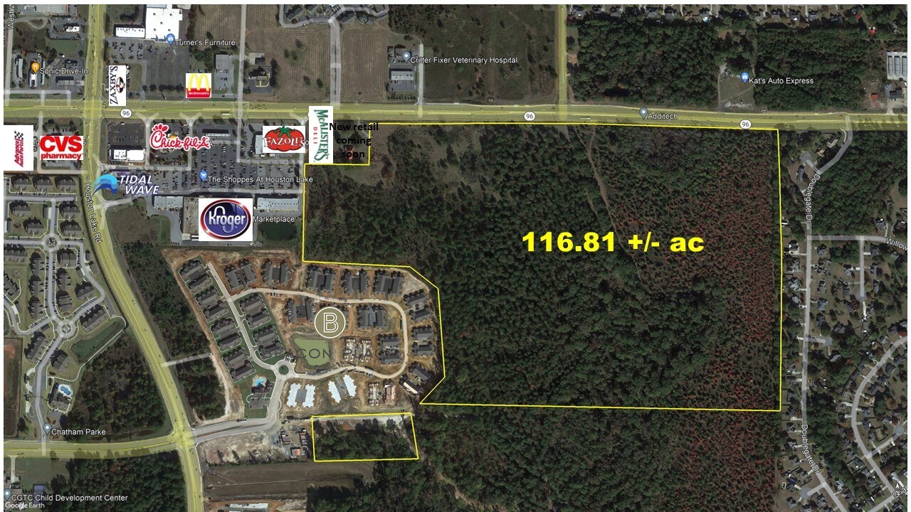 Hwy 96 & Houston Lake Rd, Warner Robins, GA à vendre Aérien- Image 1 de 2
