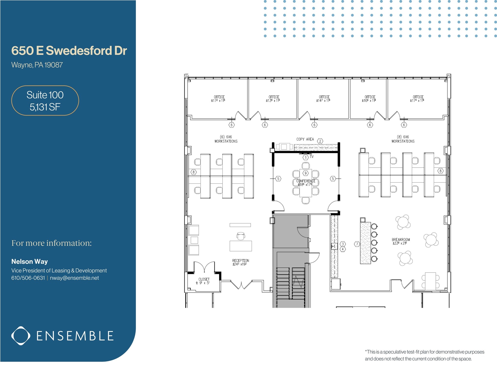 650 E Swedesford Rd, Wayne, PA à louer Plan de site- Image 1 de 3