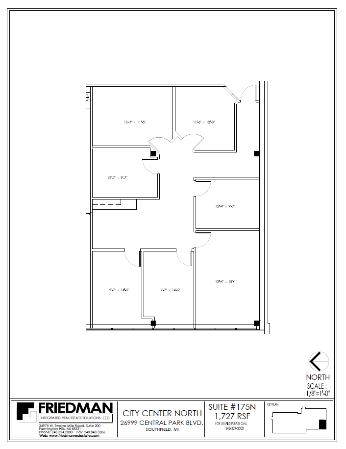 26777-26999 Central Park Blvd, Southfield, MI à louer Plan d  tage- Image 1 de 2