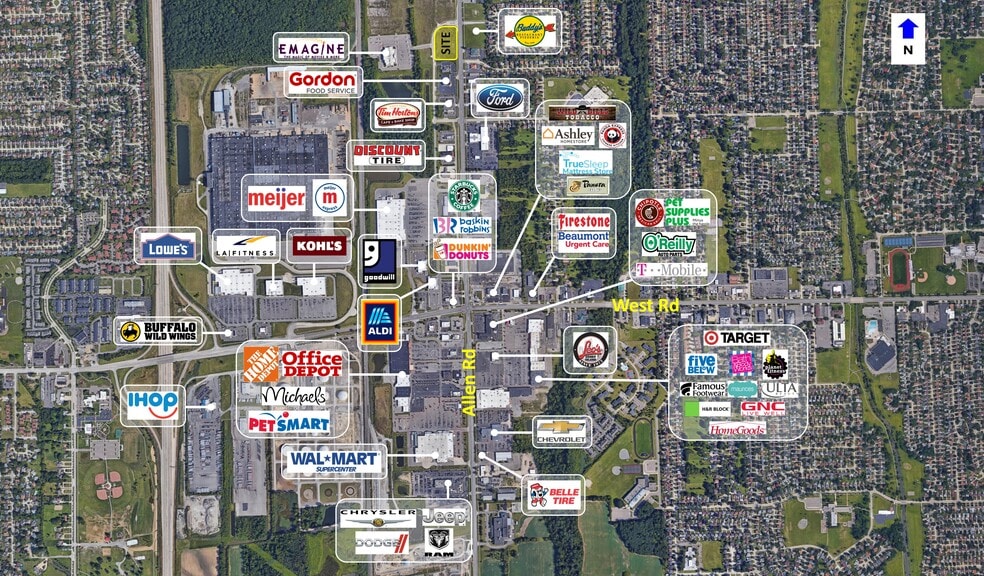 21500 Allen Rd, Woodhaven, MI à louer - Plan de site - Image 2 de 3