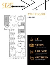 925 15th St NW, Washington, DC à louer Plan d’étage- Image 1 de 1