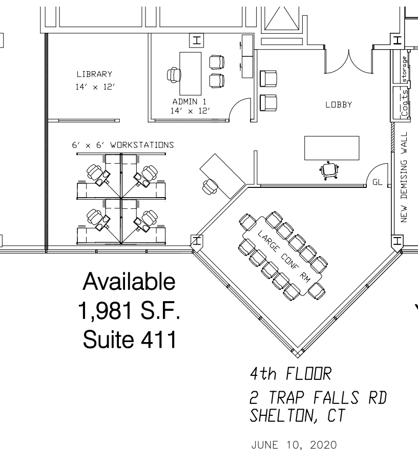 2 Trap Falls Rd, Shelton, CT à louer Plan d’étage- Image 1 de 1