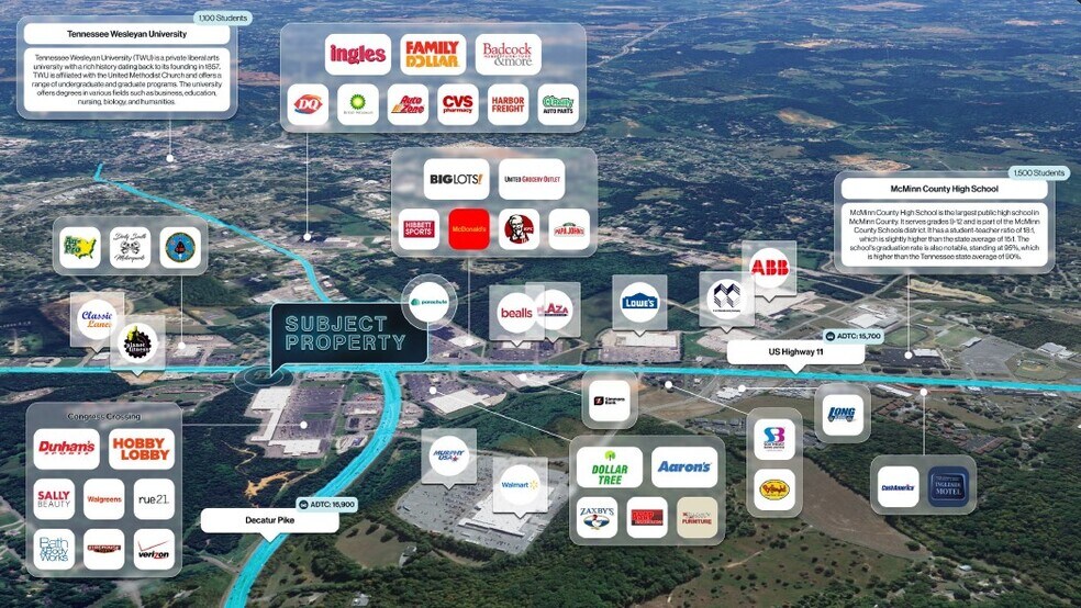 1208 Congress Pky, Athens, TN à vendre - Aérien - Image 2 de 2