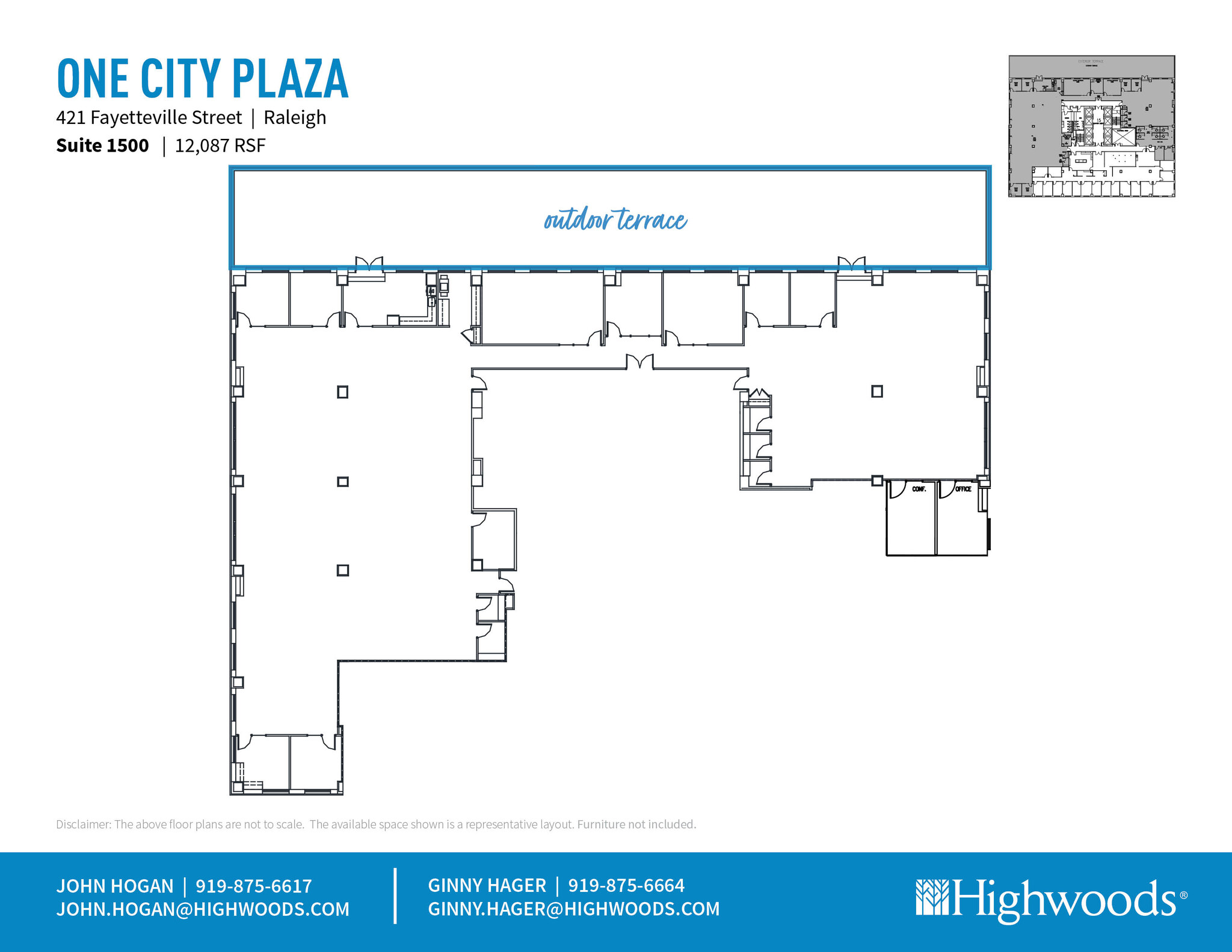 421 Fayetteville St, Raleigh, NC à louer Plan d  tage- Image 1 de 2