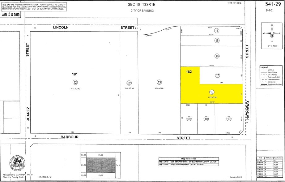515 S Hathaway St, Banning, CA à vendre - Plan cadastral - Image 2 de 4