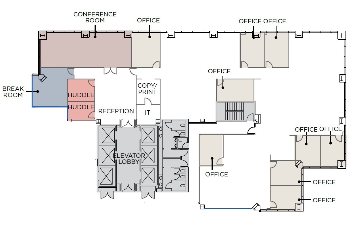 7676 Hazard Center Dr, San Diego, CA à louer Plan d’étage- Image 1 de 1