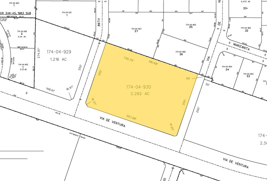 8700 E Via de Ventura, Scottsdale, AZ à louer - Plan cadastral - Image 2 de 3