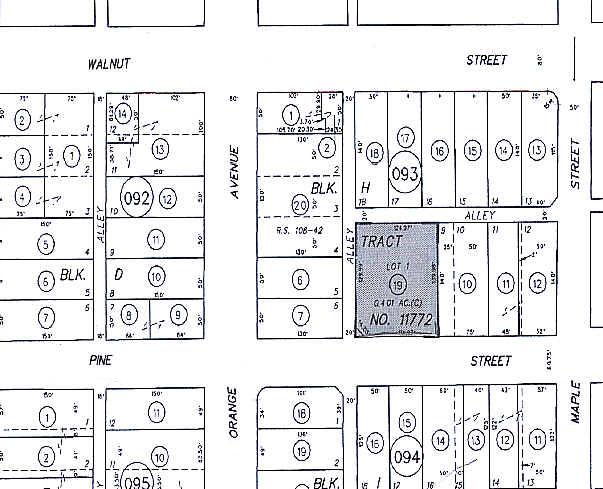 311-313 E Pine St, Santa Ana, CA à vendre - Plan cadastral - Image 1 de 1