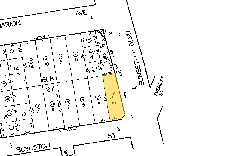 1176 W Sunset Blvd, Los Angeles, CA à vendre - Plan cadastral - Image 3 de 12