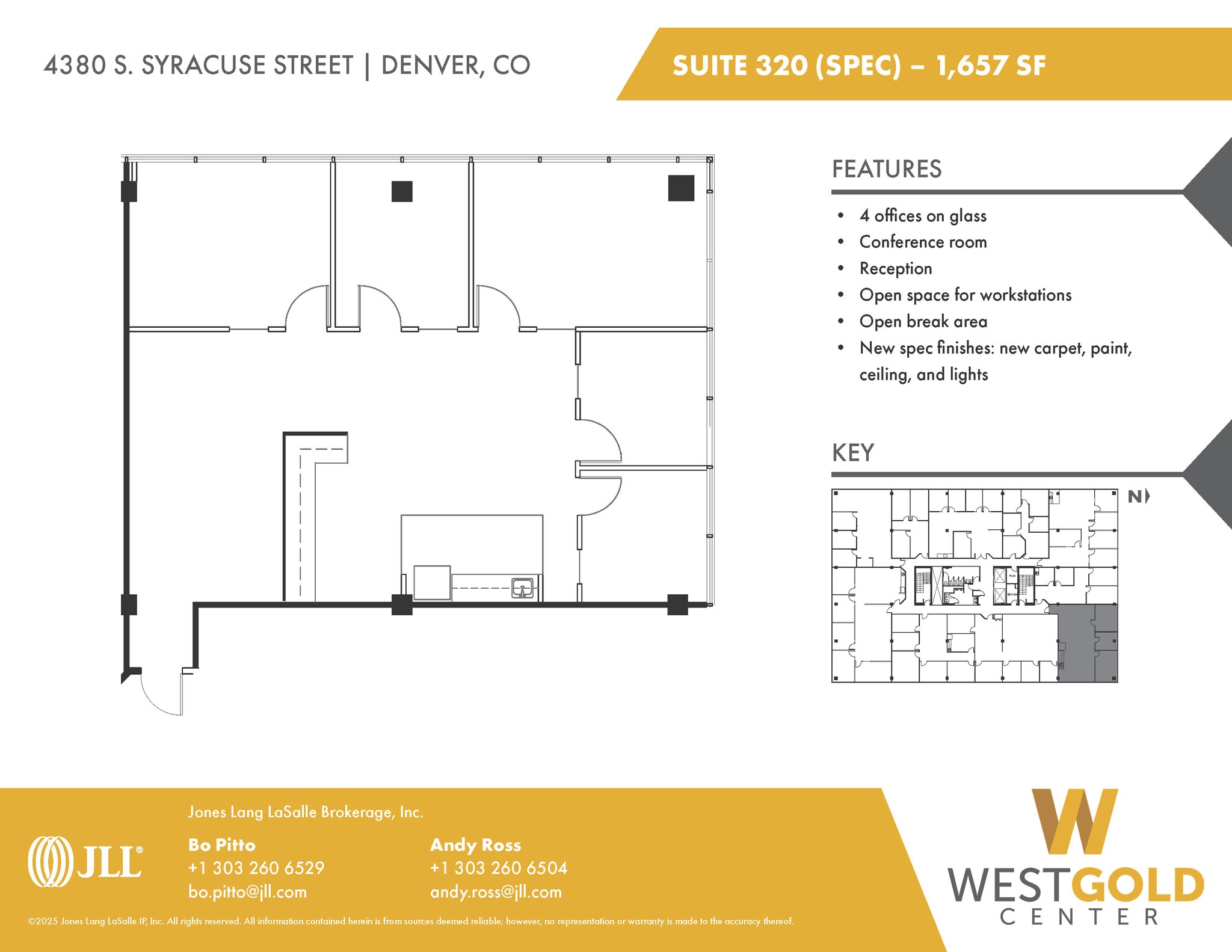 4380 S Syracuse St, Denver, CO à louer Plan d’étage- Image 1 de 1